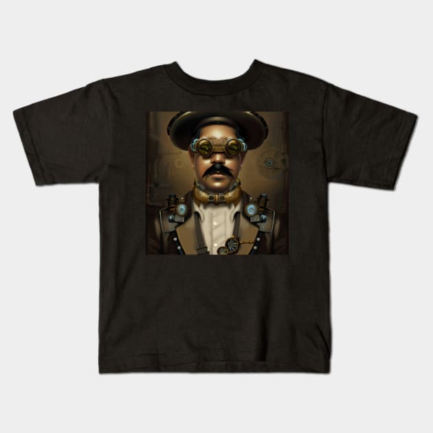 Pancho Villa Steampunk Kids T-Shirt by PaigeCompositor